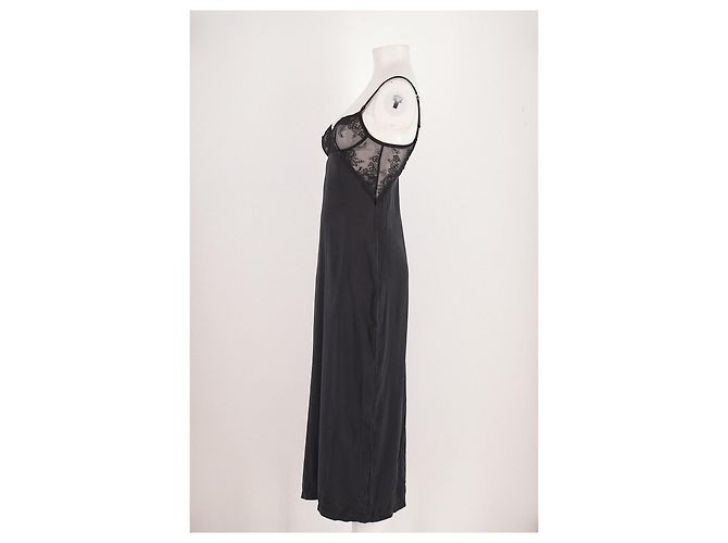 La Perla Maxikleid Schwarz mit Spitze - Ansicht 3