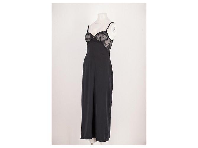 La Perla Maxikleid Schwarz mit Spitze - Ansicht 4