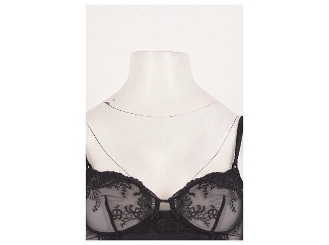 La Perla Maxikleid Schwarz mit Spitze - Ansicht 5
