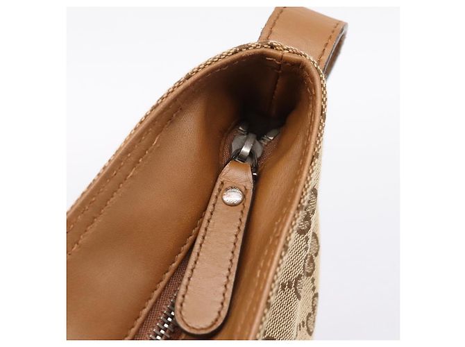 GUCCI GG Canvas Shoulder Bag Beige Silver 308930 - vista 14