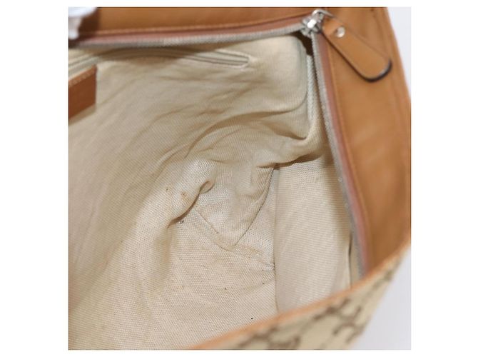 GUCCI GG Canvas Shoulder Bag Beige Silver 308930 - vista 18