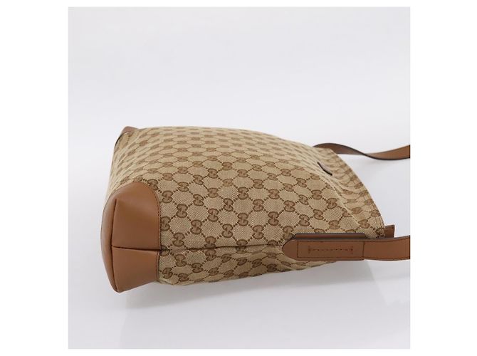 GUCCI GG Canvas Shoulder Bag Beige Silver 308930 - vista 5
