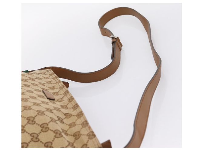GUCCI GG Canvas Shoulder Bag Beige Silver 308930 - vista 8
