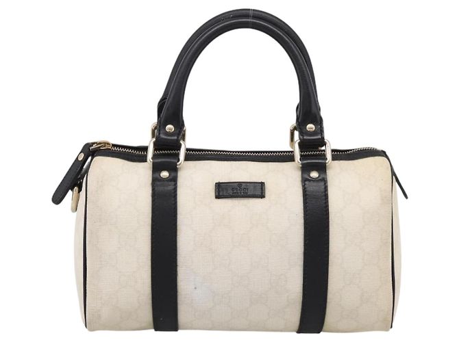 GUCCI GG Supreme Hand Bag PVC White Gold 193604 - vista 2