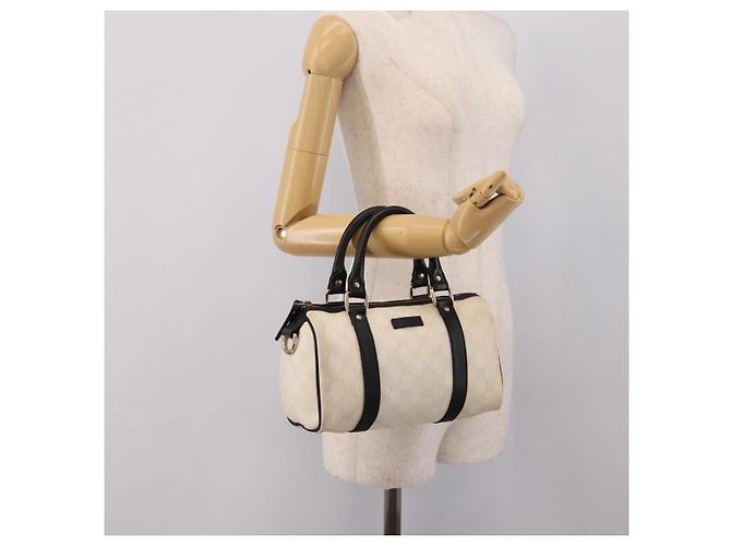 GUCCI GG Supreme Hand Bag PVC White Gold 193604 - vista 22