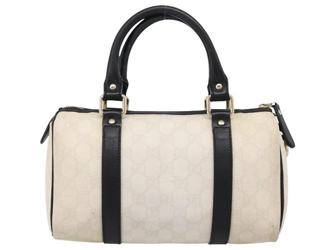 GUCCI GG Supreme Hand Bag PVC White Gold 193604 - vista 3