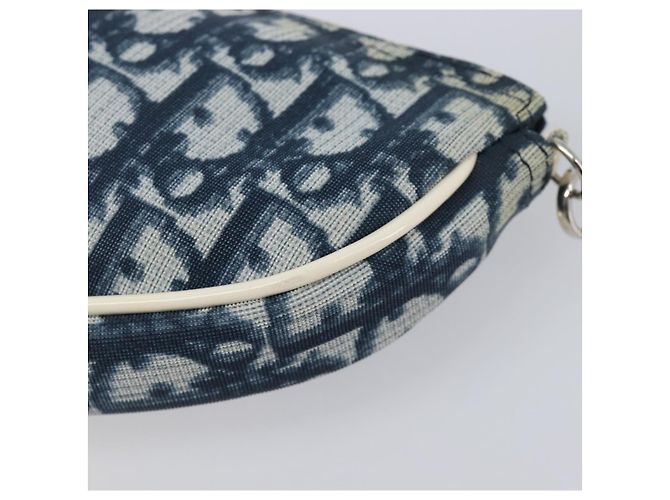 Christian Dior Trotter Canvas Saddle Pouch PVC Navy Silver - vista 10