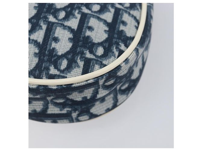 Christian Dior Trotter Canvas Saddle Pouch PVC Navy Silver - vista 12