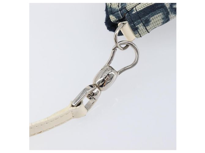 Christian Dior Trotter Canvas Saddle Pouch PVC Navy Silver - vista 14