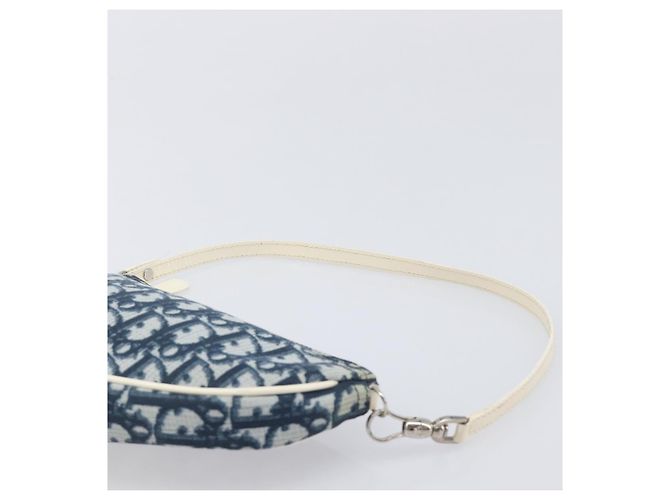 Christian Dior Trotter Canvas Saddle Pouch PVC Navy Silver - vista 8