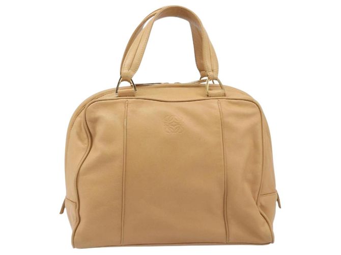 LOEWE Hand Bag Leather Beige Gold - vista 13