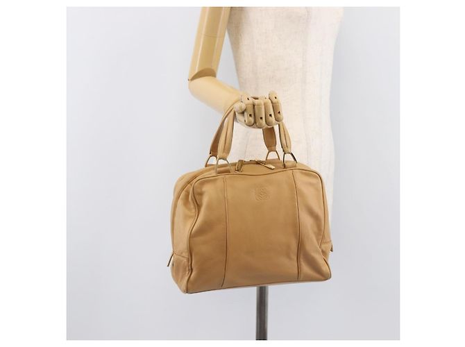 LOEWE Hand Bag Leather Beige Gold - vista 27