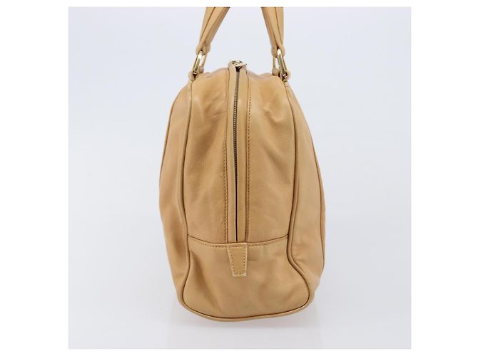 LOEWE Hand Bag Leather Beige Gold - vista 3