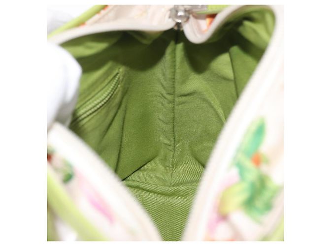 Salvatore Ferragamo Gancini Hand Bag Vinyl Green Silver - vista 20
