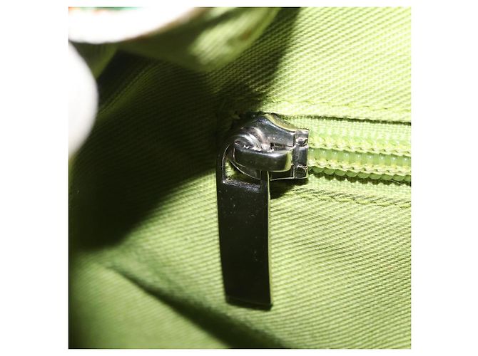 Salvatore Ferragamo Gancini Hand Bag Vinyl Green Silver - vista 22