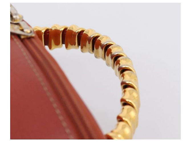 LOEWE Velazquez Tote Bag Leather Orange Gold - vista 8