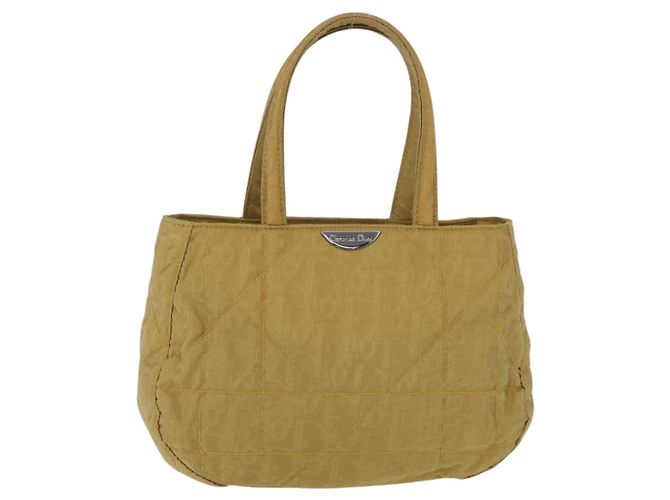 Christian Dior Hand Bag Nylon Beige Silver - vista 2