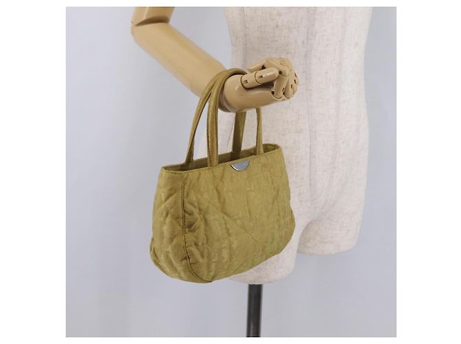Christian Dior Hand Bag Nylon Beige Silver - vista 26