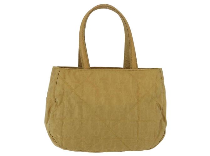 Christian Dior Hand Bag Nylon Beige Silver - vista 3
