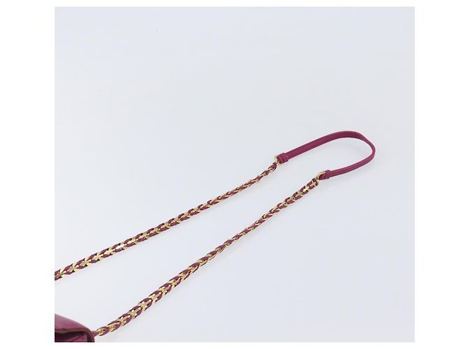 FENDI Mini Baguette Chain Shoulder Bag Leather Pink Gold 8M0315 - vista 14