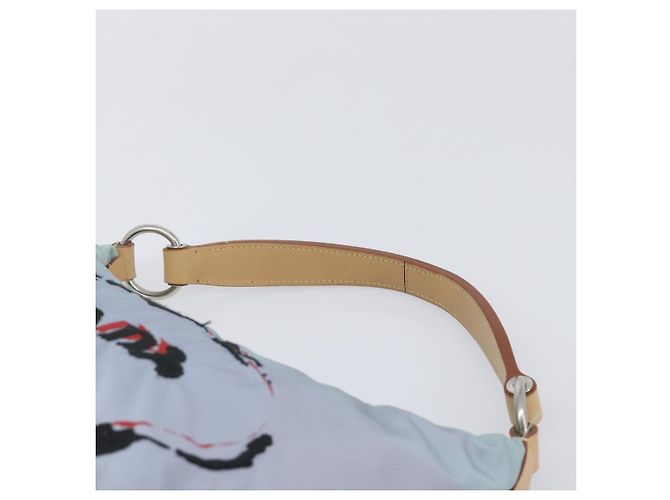 PRADA Shoulder Bag Nylon Light Blue Silver - vista 15