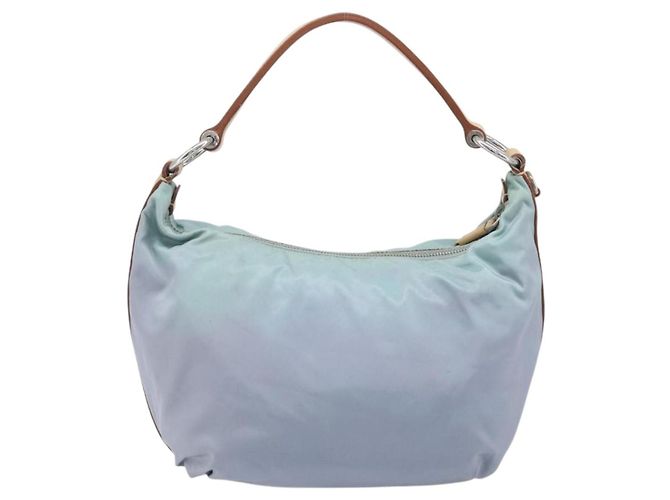 PRADA Shoulder Bag Nylon Light Blue Silver - vista 2