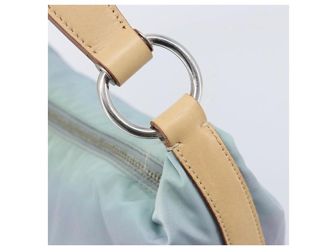 PRADA Shoulder Bag Nylon Light Blue Silver - vista 21