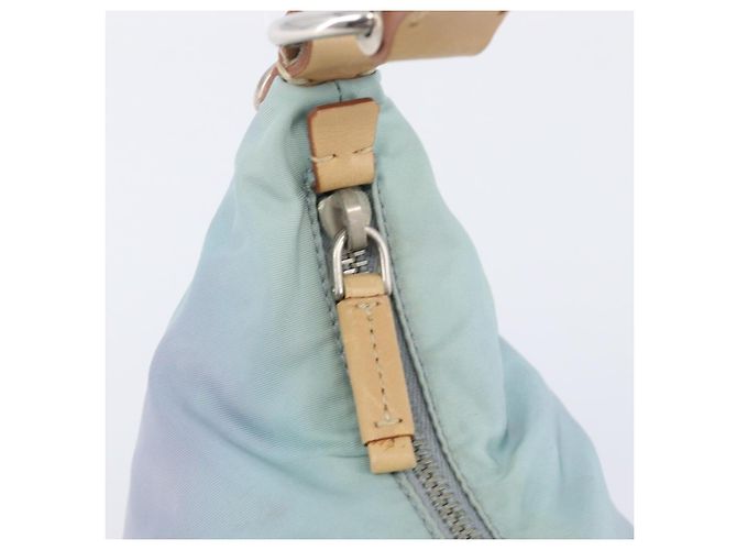 PRADA Shoulder Bag Nylon Light Blue Silver - vista 22