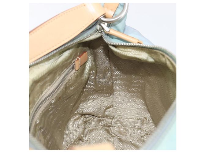 PRADA Shoulder Bag Nylon Light Blue Silver - vista 24