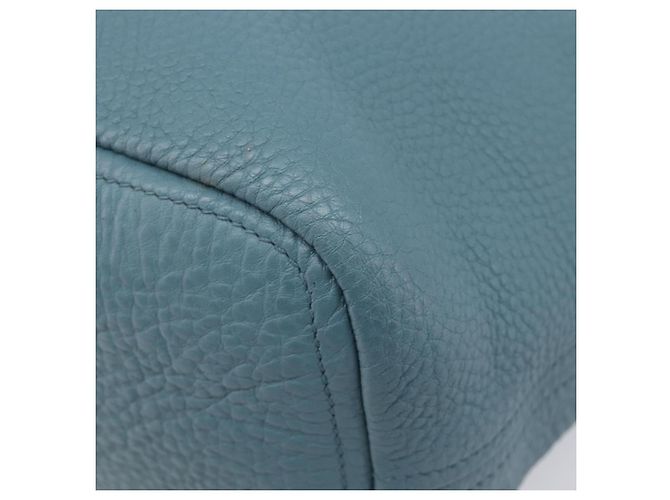 PRADA Tote Bag Leder Hellblau Gold - Ansicht 16