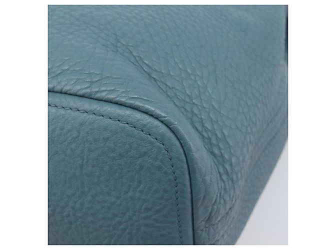 PRADA Tote Bag Leder Hellblau Gold - Ansicht 18