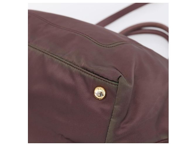 PRADA Tote Bag Nylon 2way Bordeaux Gold - Ansicht 10