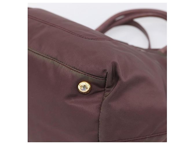 PRADA Tote Bag Nylon 2way Bordeaux Gold - Ansicht 16