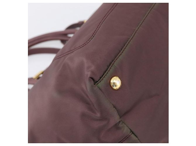 PRADA Tote Bag Nylon 2way Bordeaux Gold - Ansicht 17