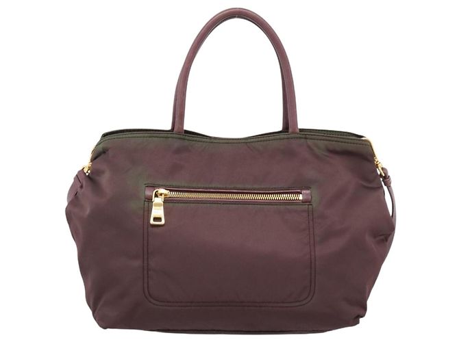 PRADA Tote Bag Nylon 2way Bordeaux Gold - Ansicht 2
