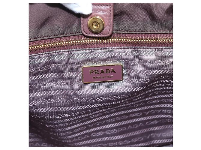 PRADA Tote Bag Nylon 2way Bordeaux Gold - Ansicht 20