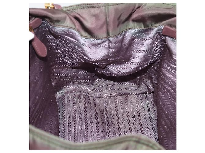 PRADA Tote Bag Nylon 2way Bordeaux Gold - Ansicht 22