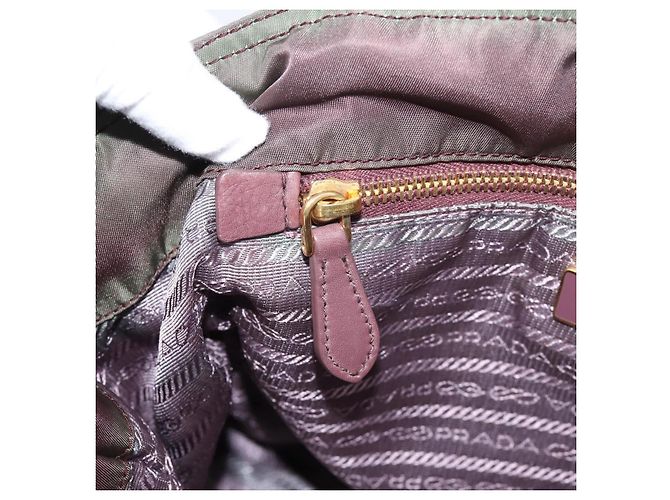PRADA Tote Bag Nylon 2way Bordeaux Gold - Ansicht 23