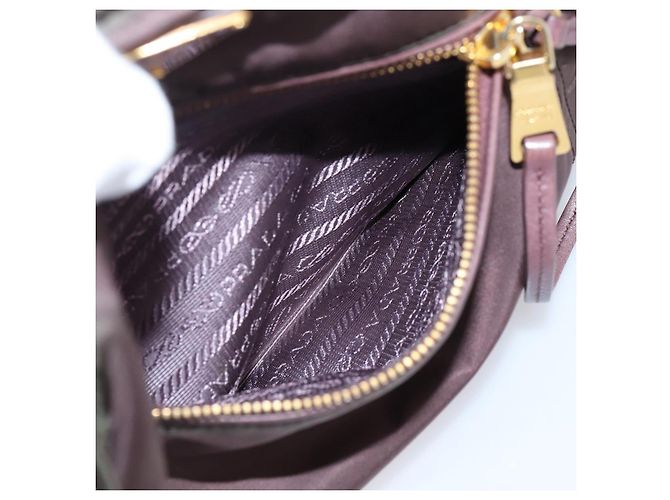 PRADA Tote Bag Nylon 2way Bordeaux Gold - Ansicht 25