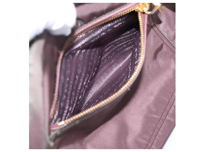 PRADA Tote Bag Nylon 2way Bordeaux Gold - Ansicht 26