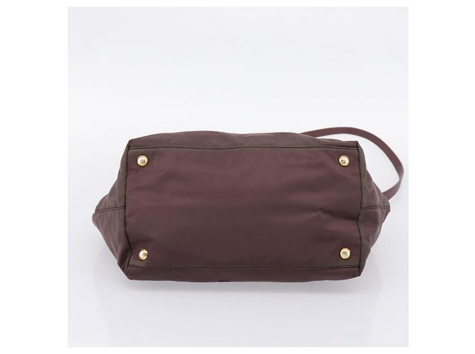 PRADA Tote Bag Nylon 2way Bordeaux Gold - Ansicht 5