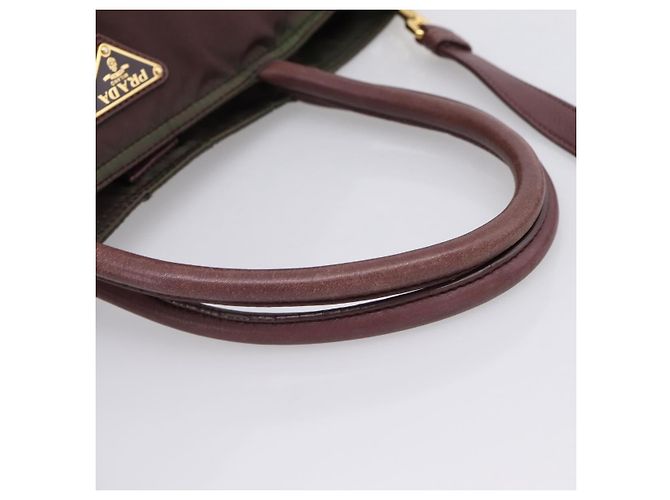 PRADA Tote Bag Nylon 2way Bordeaux Gold - Ansicht 7