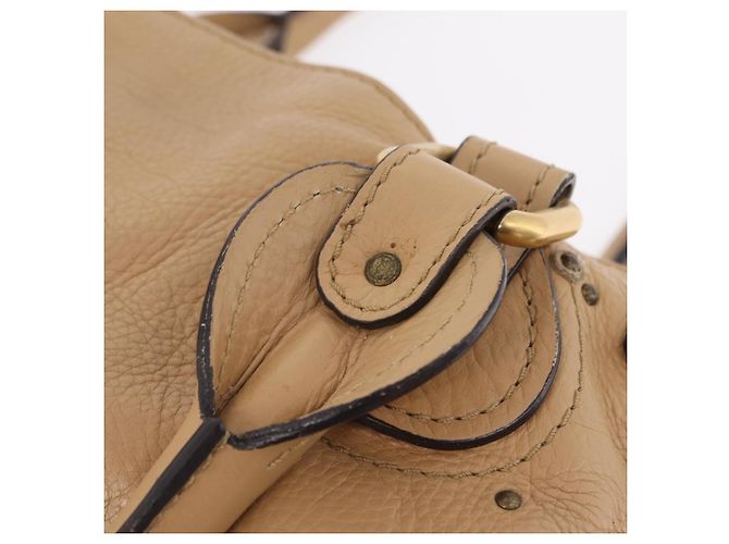 Chloé Chloe Paddington Hand Bag Leather Beige Gold Silver - vista 11
