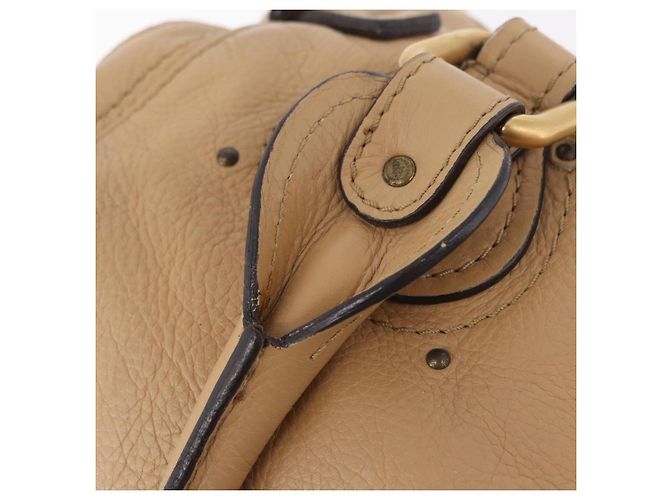 Chloé Chloe Paddington Hand Bag Leather Beige Gold Silver - vista 12