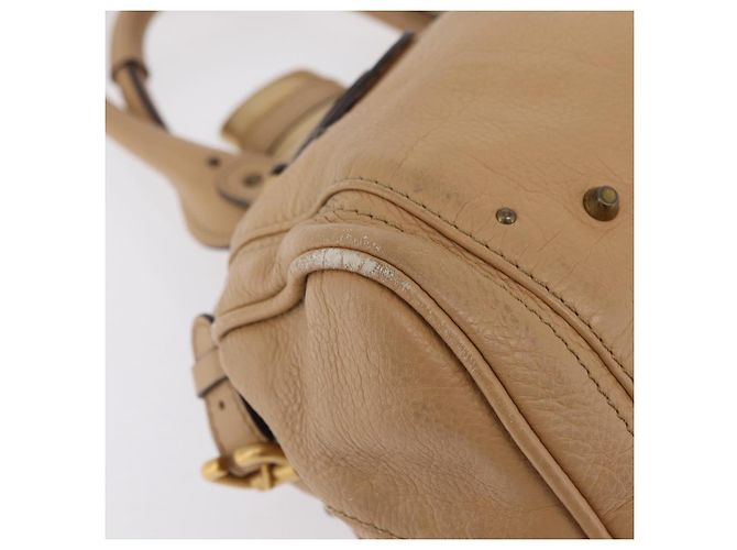 Chloé Chloe Paddington Hand Bag Leather Beige Gold Silver - vista 14