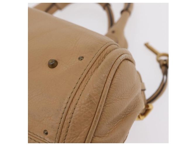 Chloé Chloe Paddington Hand Bag Leather Beige Gold Silver - vista 15