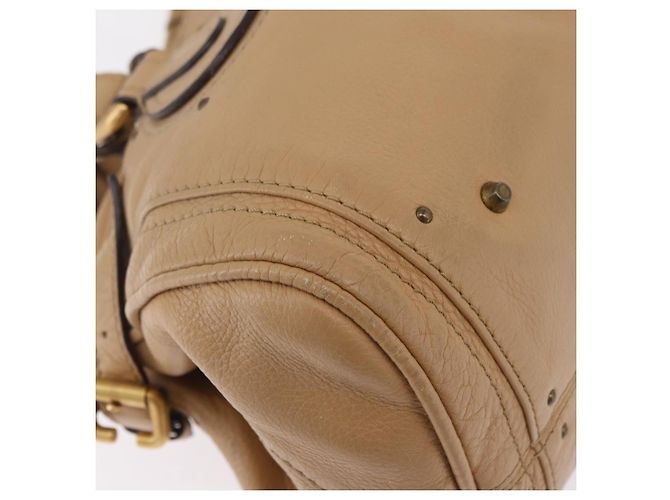Chloé Chloe Paddington Hand Bag Leather Beige Gold Silver - vista 16