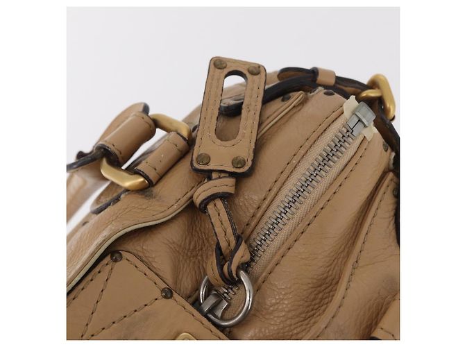 Chloé Chloe Paddington Hand Bag Leather Beige Gold Silver - vista 20