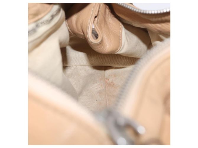 Chloé Chloe Paddington Hand Bag Leather Beige Gold Silver - vista 25