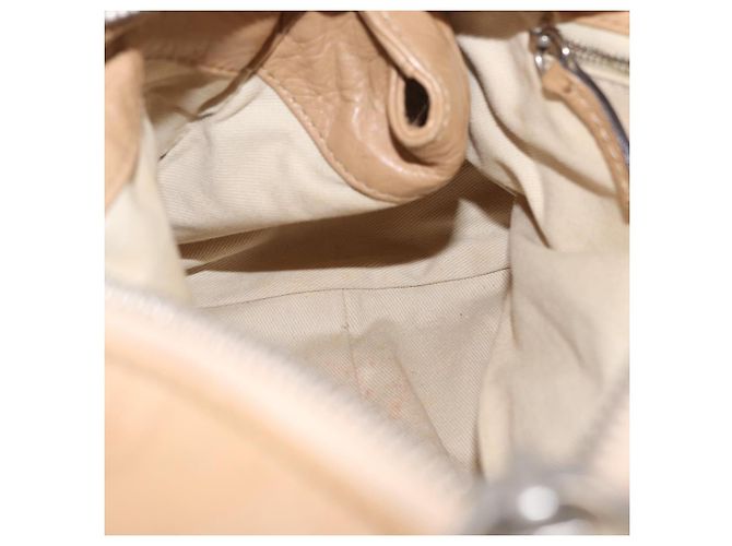 Chloé Chloe Paddington Hand Bag Leather Beige Gold Silver - vista 26